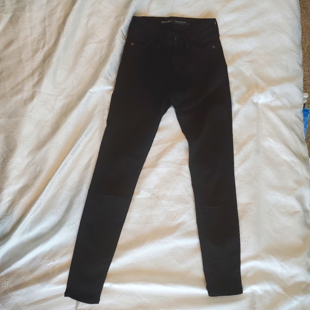 Black stretch skinny jeans